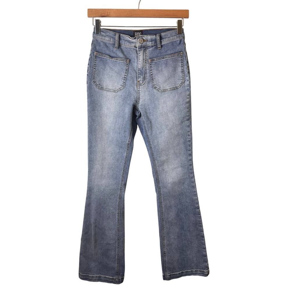 BDG Urban Outfitters Jeans Womens Flare Patch Pocket Bare Back Boho Retro
